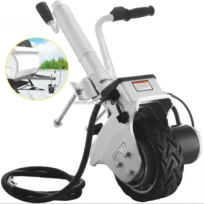 

WeWork Trailer Mover 350W 12V Electric Utility Trailer Jack Max Vehicle Load 5000Lbs Trailer Jockey Wheel