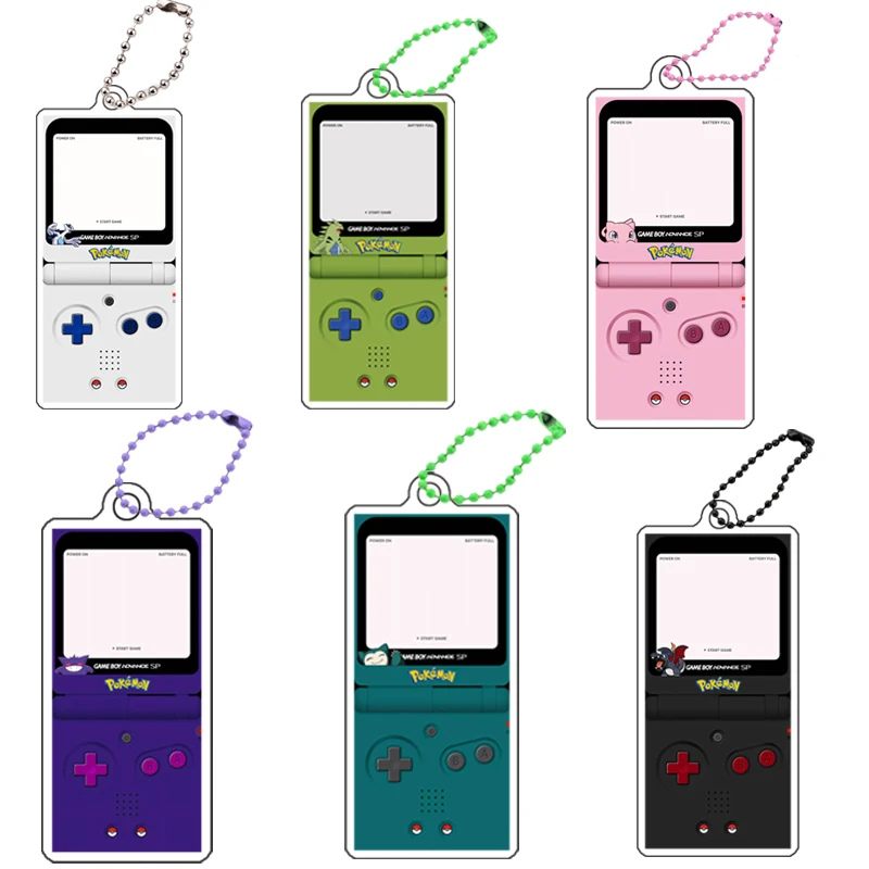 

Pokemon Anime Charizard Mew Gengar Snorlax Lugia Tyranitar Game Console Style Acrylic Keychain Car Schoolbag Stationery Pendant