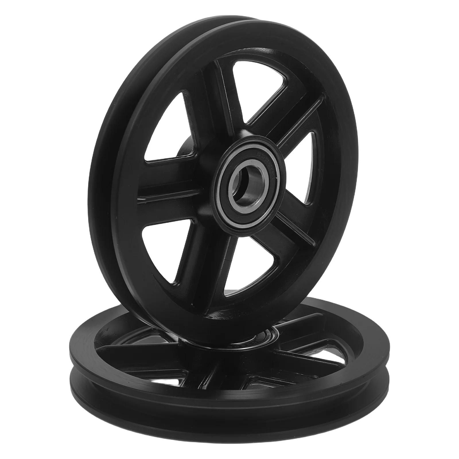 

2pcs Thickened Wear-Resistant Spoke Wheel Pulley Assembly For Smooth Sliding Barn Door Hardware Replacement Kit Industrial