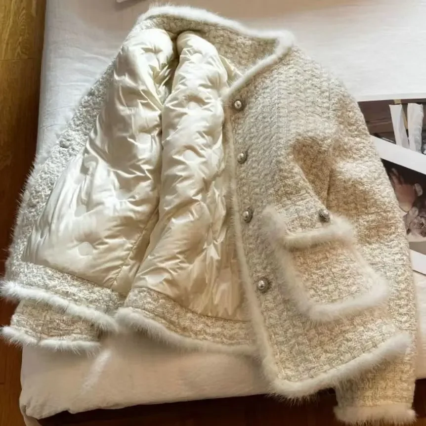 

Elegant New Women's Winter Jacket Fashion Long Sleeve Comfortable Casual Style Slimming Top Polyester Fiber round Neck