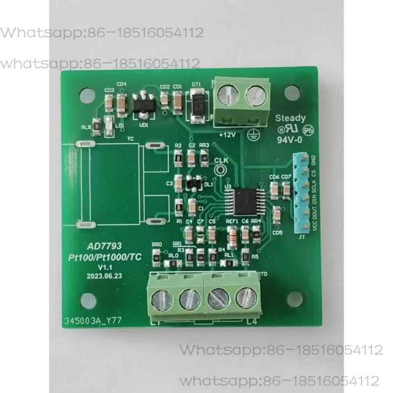 AD7793 عالية الدقة K قياس درجة الحرارة الحرارية PT100/PT1000 اثنين، ثلاثة، أربعة سلك قياس درجة الحرارة النظام #4