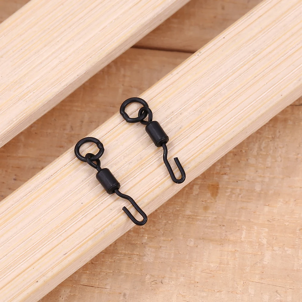 20 قطعة دوارة دوارة سريعة التغيير لأداة صيد سمك الشبوط روني مريحة باللون الأسود لتحسين كفاءة كبيرة