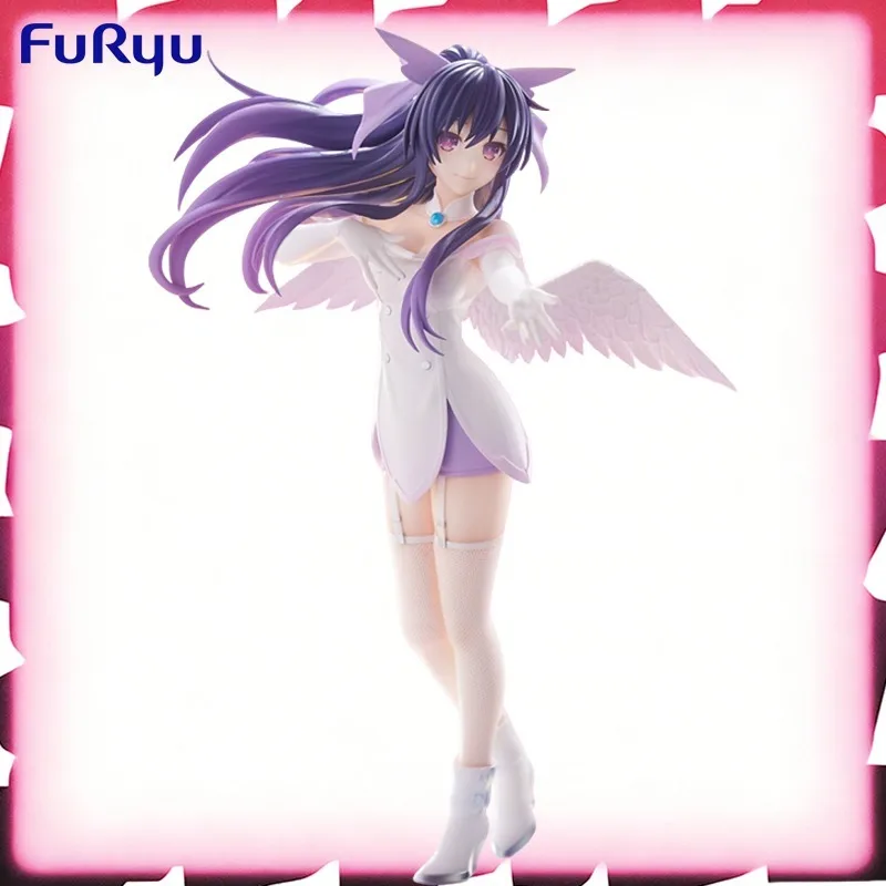 

Genuine in Stock FuRyu BiCute Pure Date A Live V Yatogami Tohka PVC 30CM Angel White Stockings Standing Pose Prize Figure Model