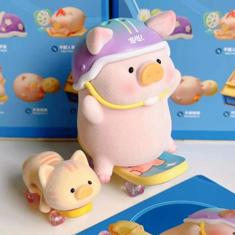 52 لعب جديد لولو خنزير المرتبطة صندوق أعمى يومي لطيف أنيمي الشكل دمية سطح المكتب غرفة المنزل حلية جمع نموذج لعب طفل هدية