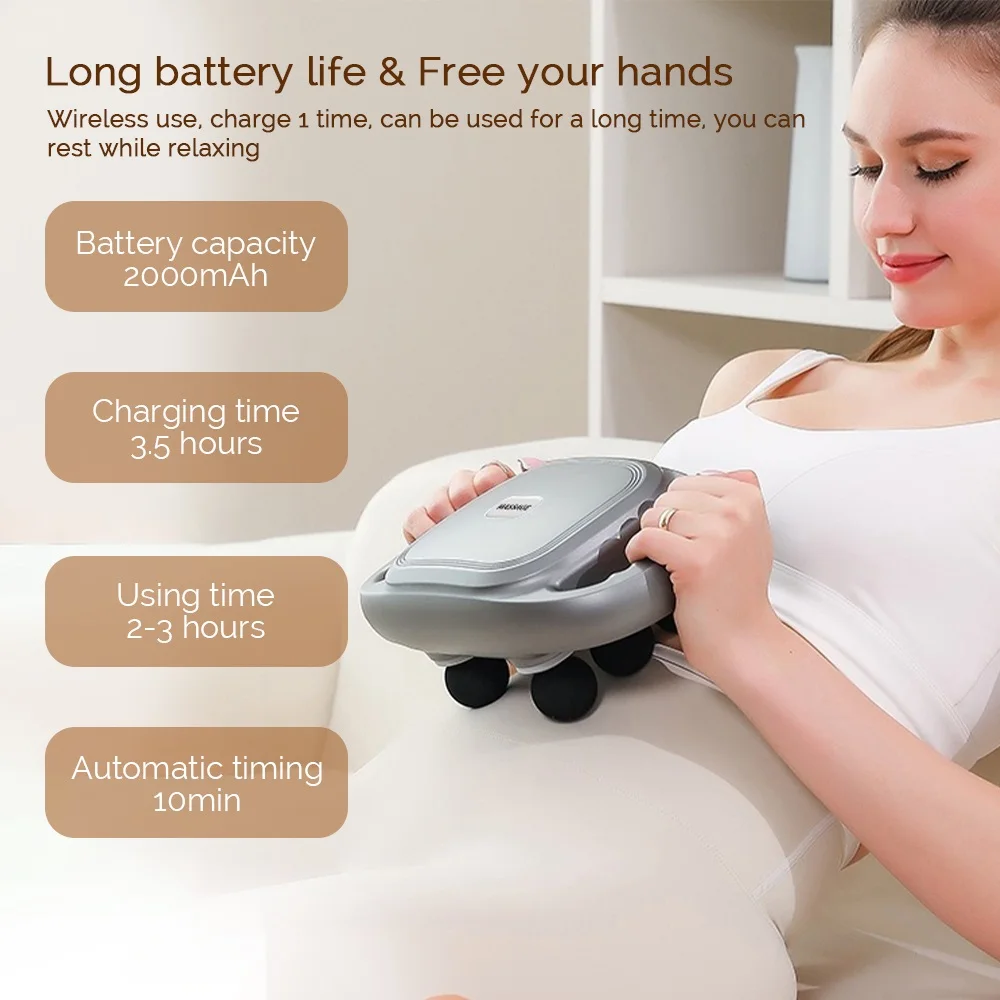 Six Head Fascia Gun High Frequency Vibration Body Massage Gun Neck and Shoulder Massager Back and Waist Massager