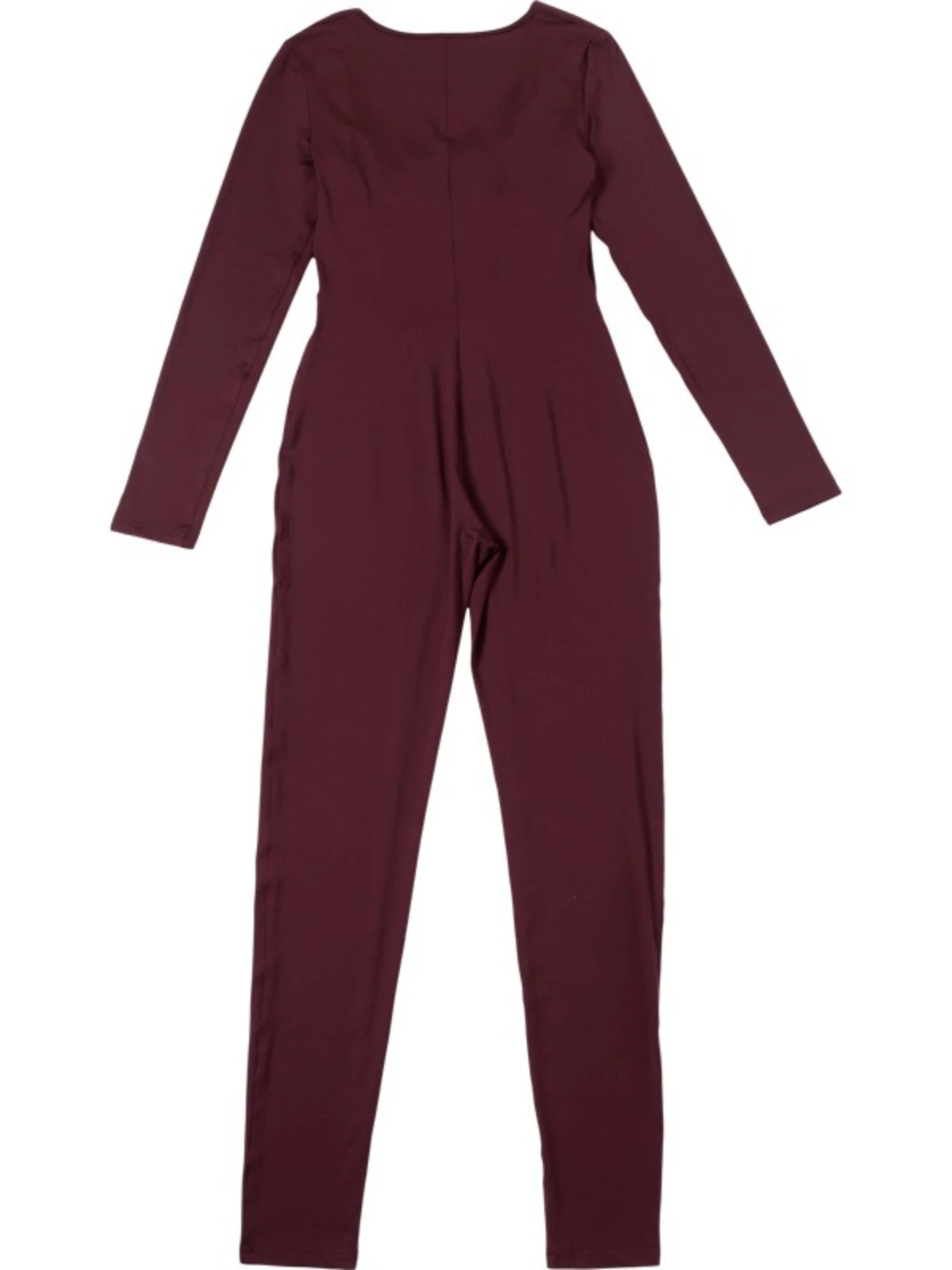 SsTss otoño nueva tendencia mono de mujer sólido cuello oscilante manga larga cintura alta ajustado elástico mameluco con hebilla de Metal Top