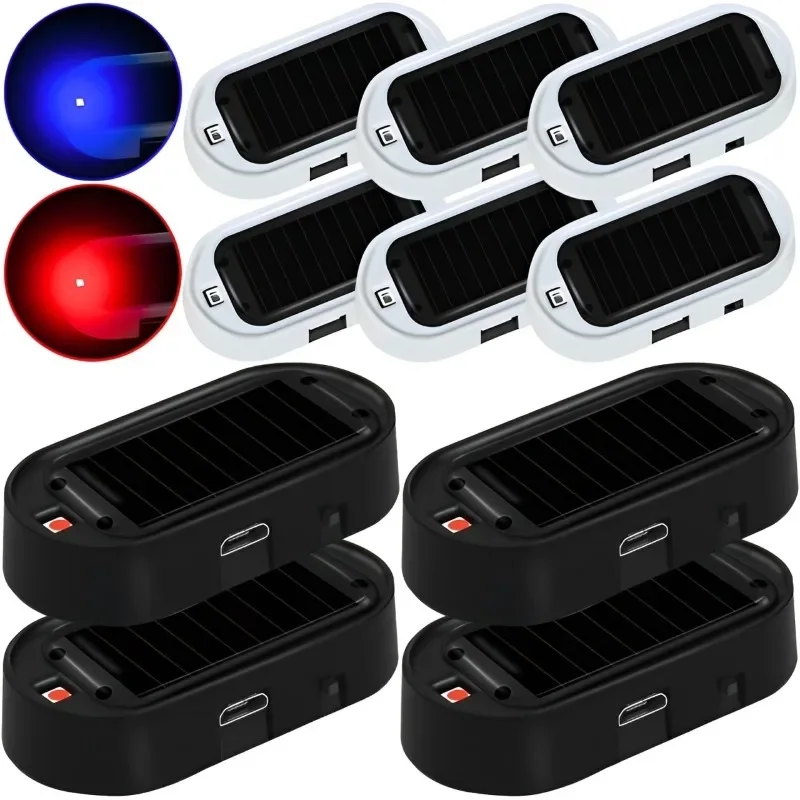 Car Security Warning Light Solar Powered Simulated Alarm Wireless Warning Anti-Theft Caution Lamp LED Flashing Light Accessories - Detail 1