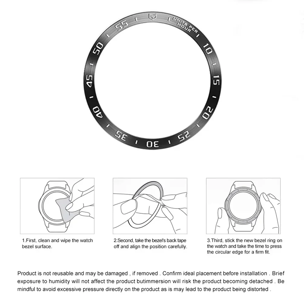 Metal Bezel for Samsung Galaxy Watch 6/5/4 40mm 44mm Time/Speed Scale Frame Protective Ring for Watch 6 Classic 47/43mm 46/42mm