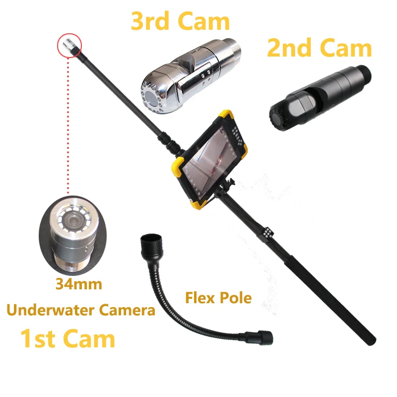Multi-Function Life Detector 10.1inch Display With Wifi Function 3PCS   Probes 4K Multipurpose Security  Rescuing System