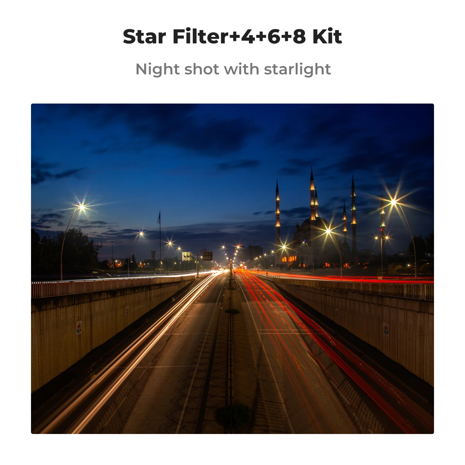 K&F Concept Star Filter Kit 3Pcs 4 6 8 Points 67mm 58mm 77mm 82mm 72mm 58mm 55mm 52mm 49mm For Photography Camera Lens Filter