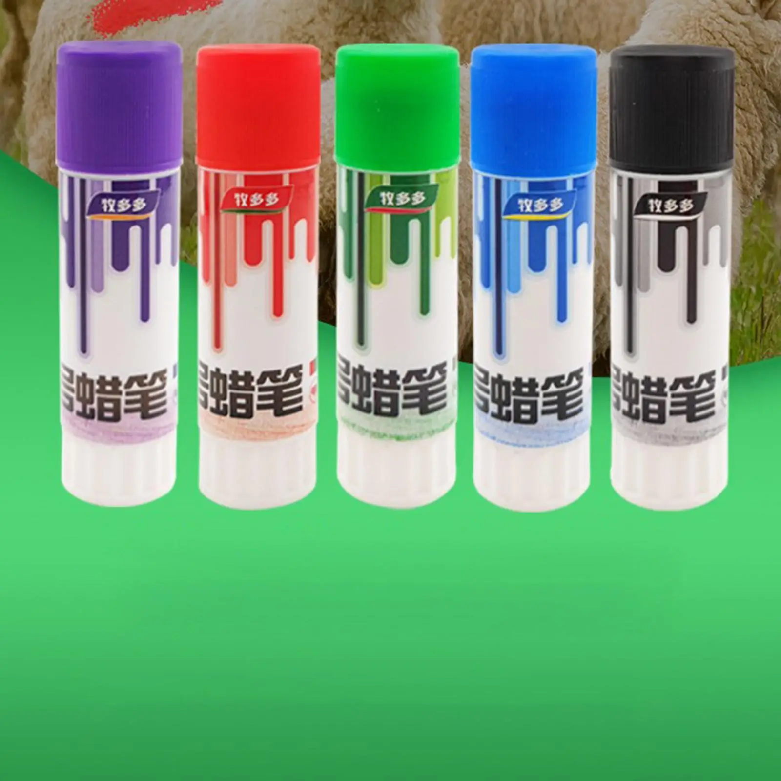

5Pcs Livestock Crayon Livestock Identification Marking Crayon with Cover