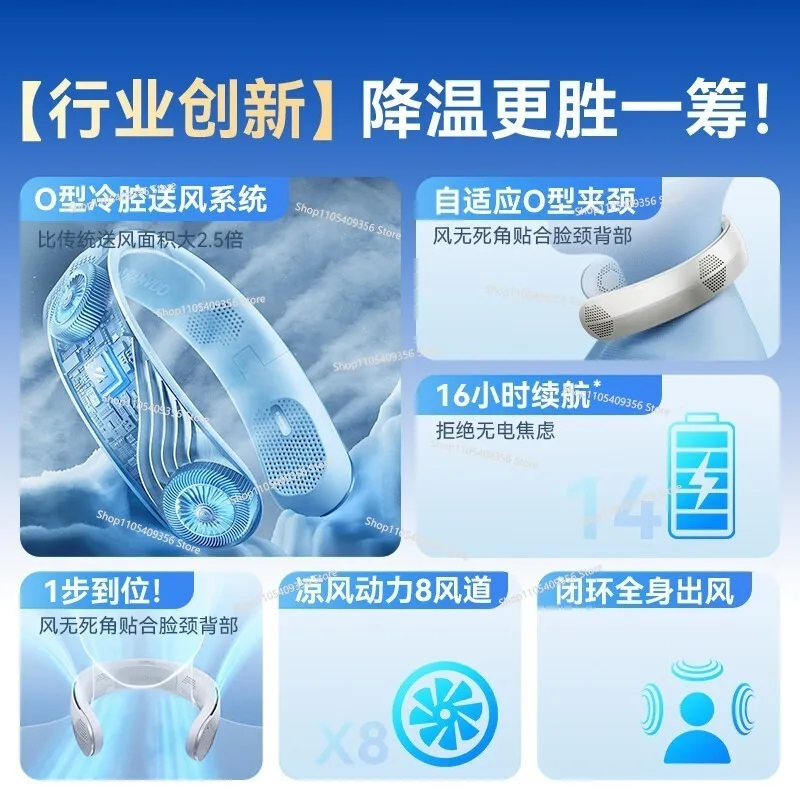 Picture 4: For neck fan  new small fan folding portable usb air conditioner refrigeration