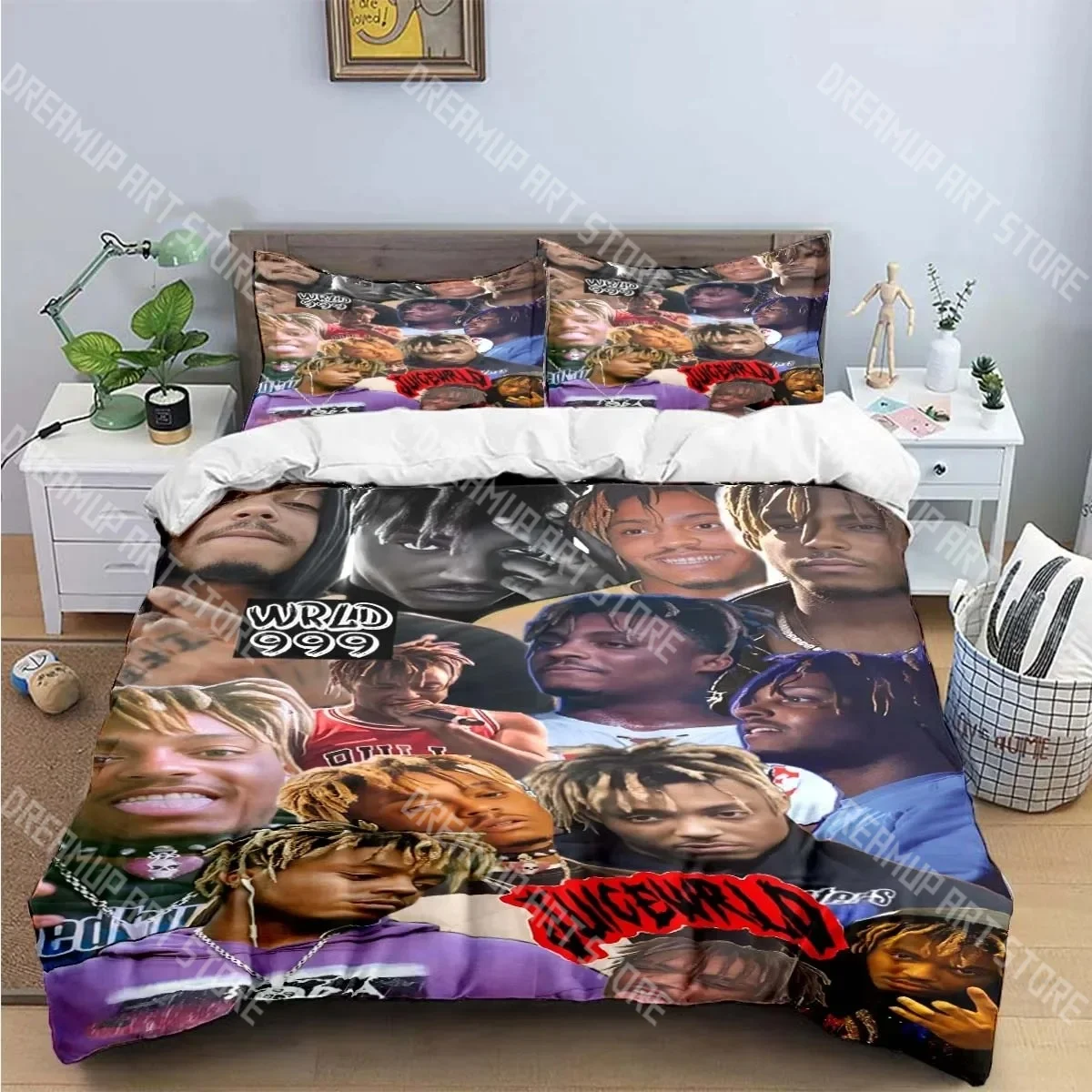 Fashion J-Juice Rapper Wrld Bedding Set Single Twin Full Queen King Size Bed Set Kids Bedroom Duvetcover Sets Bed Sheet Set