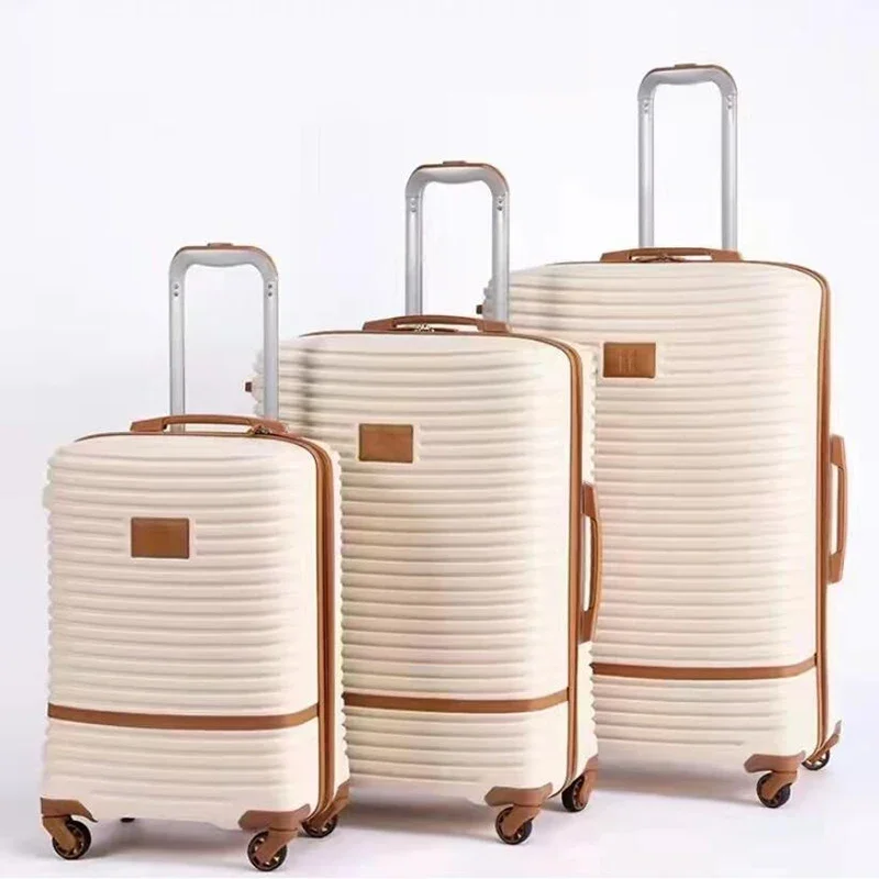 TRAVEL TALE-Ensemble de valises de voyage à roulettes ABS, valise à roulettes de créateur, 3 pièces, 20 po, 24 po, 28 po