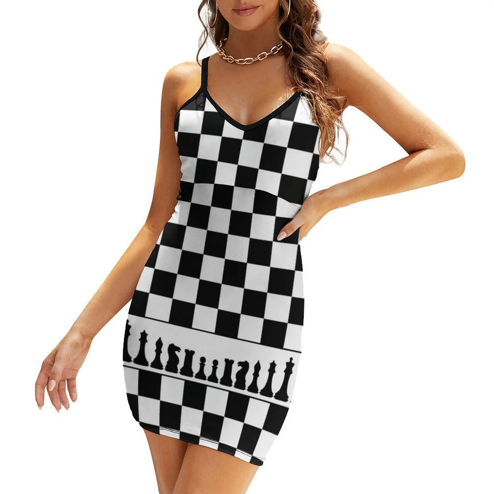 

Chess Sling Dress women's evening dresses luxury evening dress woman for wedding Woman dresses summer dresses womens 2025