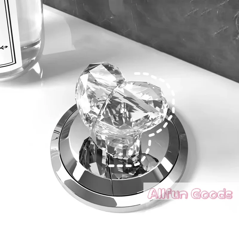 Transparent Heart Shaped Toilet Press Creative Multi Functional Toilet Toilet Tank Button Flushing And Lifting Cap Assistant