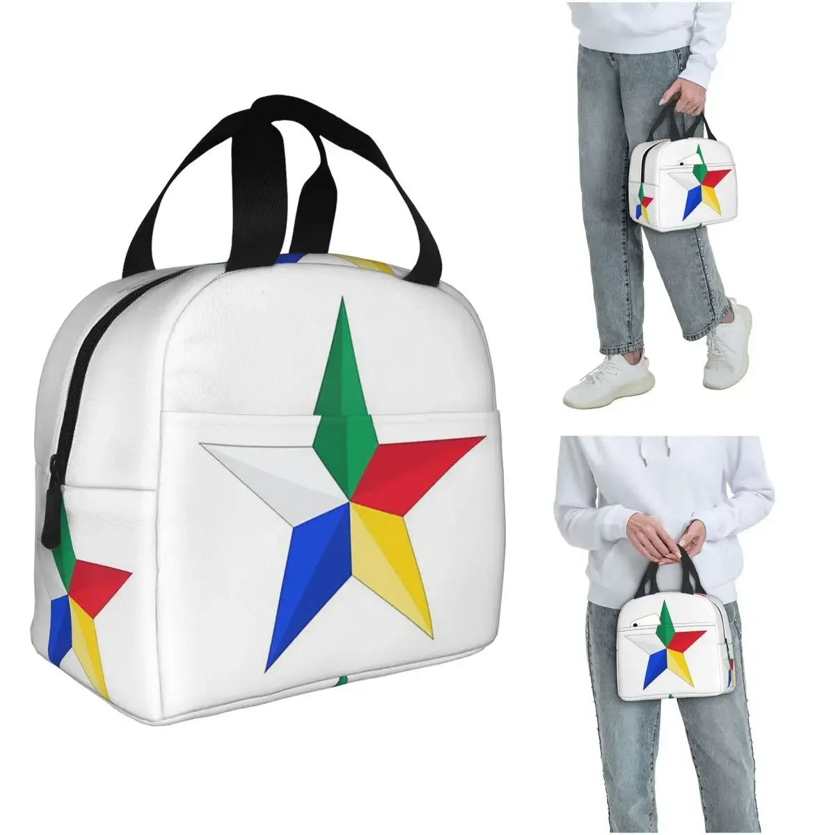 Druze Star Insulated Lunch Bag for Women Children Leakproof Food Boxes Thermal Lunch Box Tote