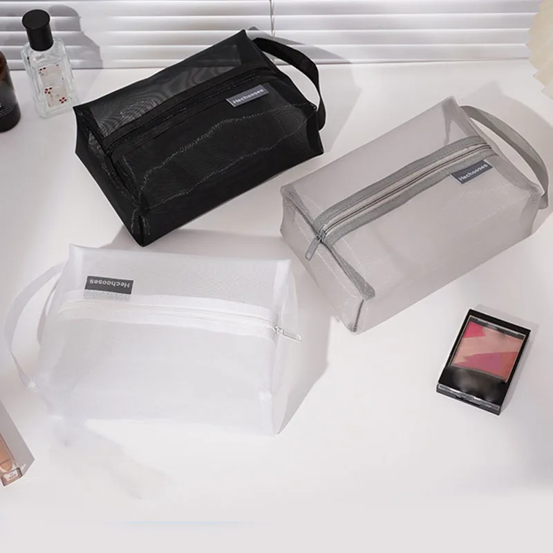 

Прозрачная нейлоновая сетка, косметичка для туалетных принадлежностей, дорожная косметичка для женщин, гигиенические салфетки, тампон, сумка для хранения, чехол-органайзер