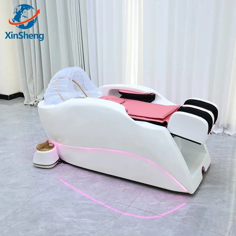 XinSheng Integrated Hair Washing and Massage Bed with Head SPA Fumigation Machine Hair Salon Commercial Electric Furniture