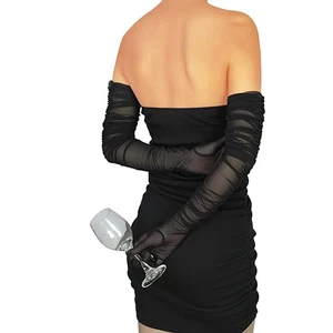 Transparente sexy Frauenhandschuhe, Tulle Mesh, Extra Long, Opera, Halloween, Fantasie, Party, Tanz 6 Hauptverkäufe Tulle Handschuh - №3