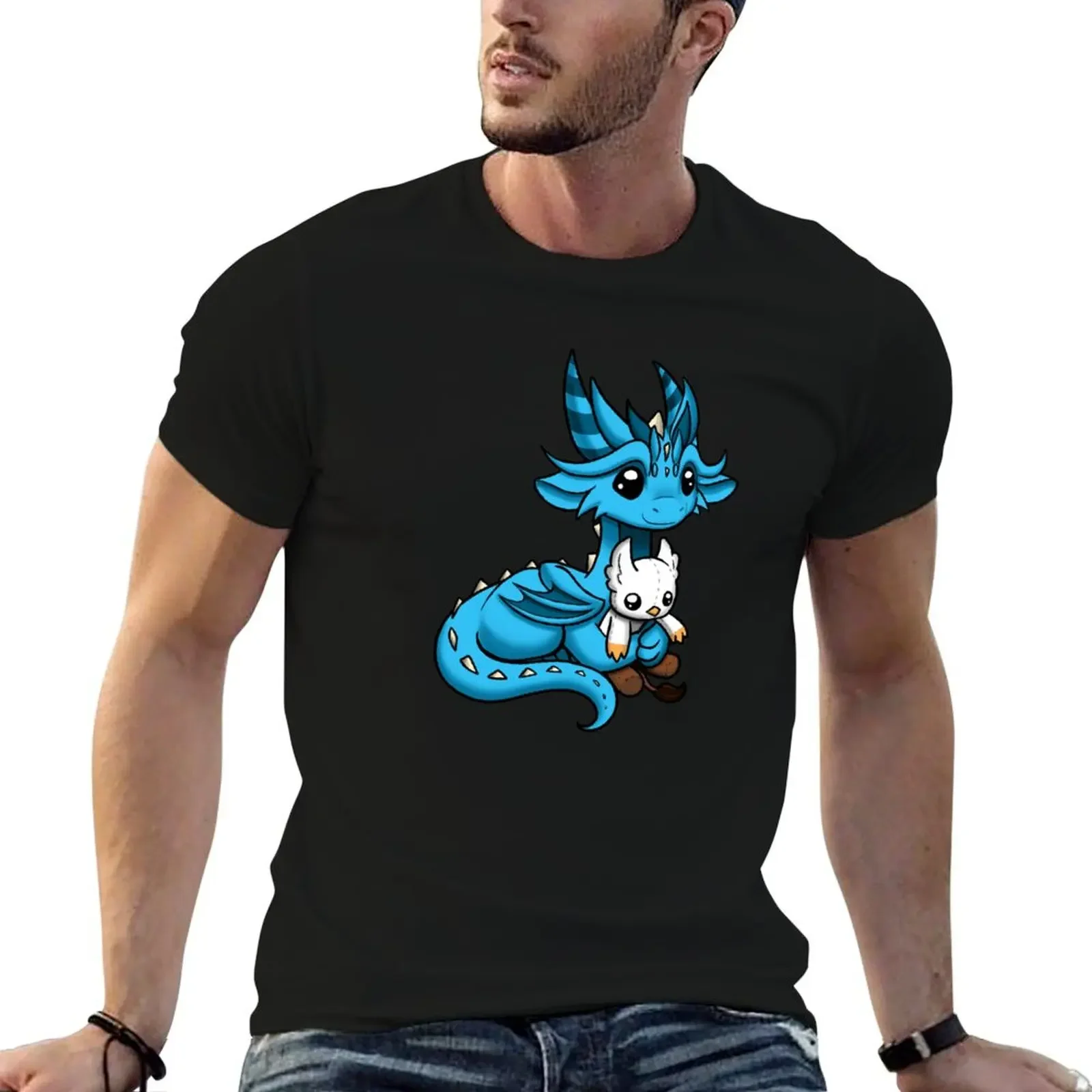 Dragon with Gryphon Plushie T-Shirt plus sizes baggy shirts funny t shirts men