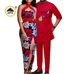 Vestido largo con estampado africano para mujer, conjunto de Top y pantalón a juego, Dashiki, Sexy, sin espalda, Y23C074