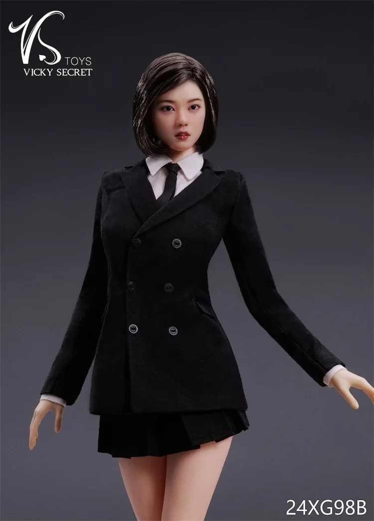 VSTOYS 24XG98 1/6 بدلة سوداء للسيدات تنورة قصيرة زي الملابس نموذج صالح 12 ''TBL JIAOU دمى جسم شخصيات الحركة
