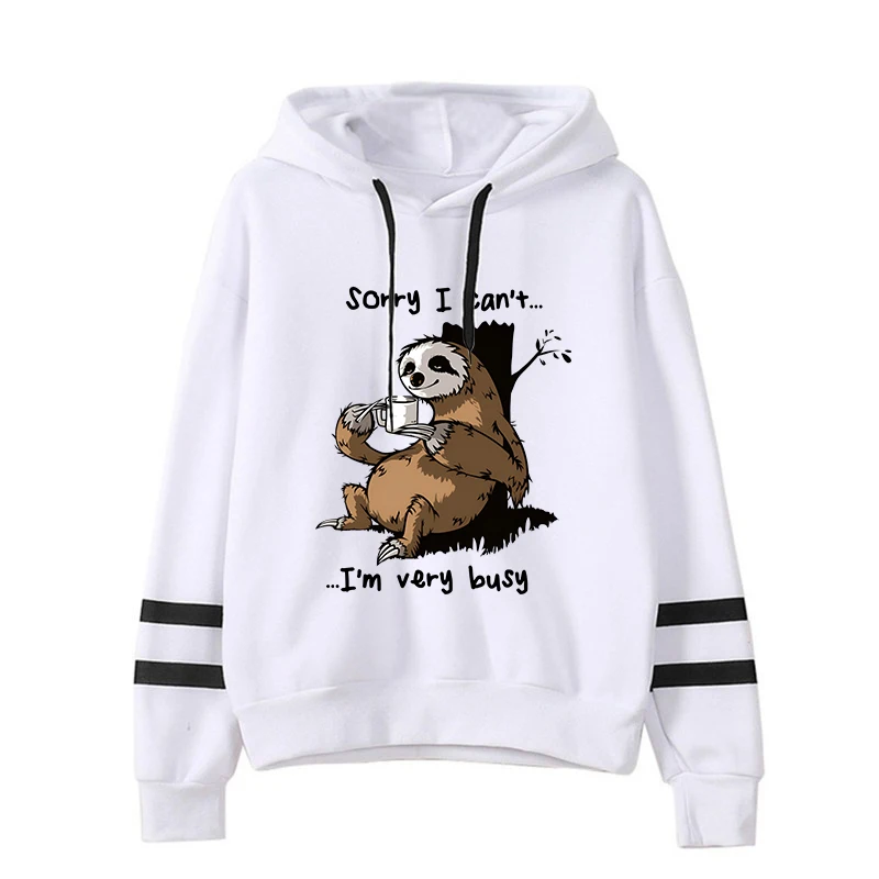 

New Sloth Letter Print Hoodies Women Causal Tops Unisex Harajuku Long Sleeve Sweatshirts women's hoodies