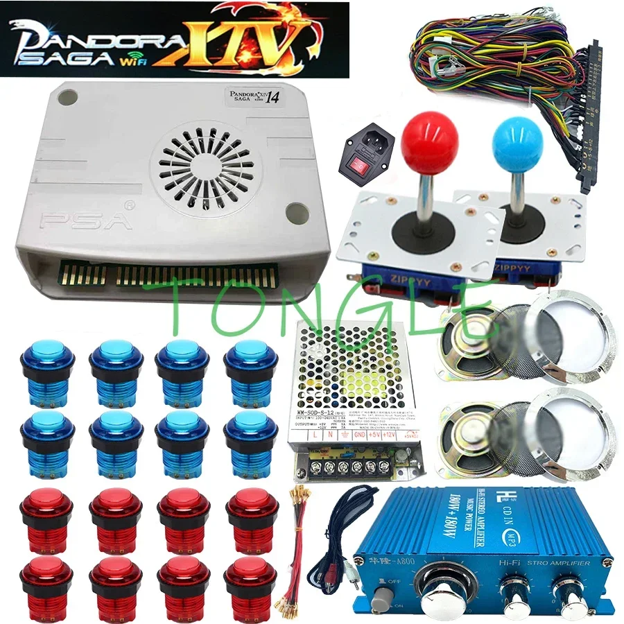 Wifi 3D Pandora Cartridge Saga 4800 In 1 Arcade Jamma Game Board Video Console DIY Kit LED Push Button Zippy Joystick 2 Players