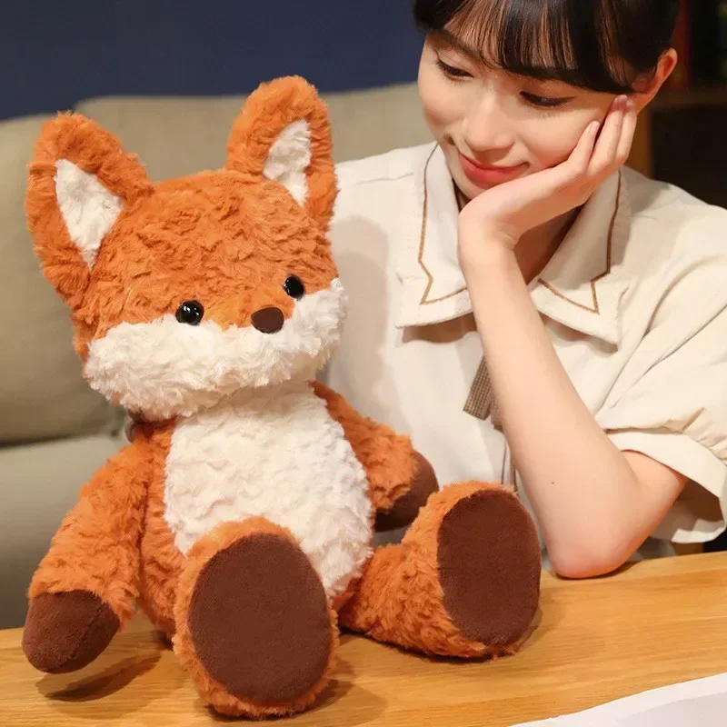 Niedliches Flauschiges Fuchs-Plüschtier Weiche Cartoon-Orange-Füchse Gefüllte Puppe Baby-Beruhigungsspielzeug für Kinder – Detail 11