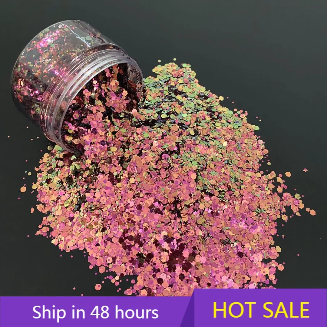 

YTYIN Popular Bulk Chameleon Chunky Mix Polyester Glitter Wholesale for Nail Art Face Body Crafts
