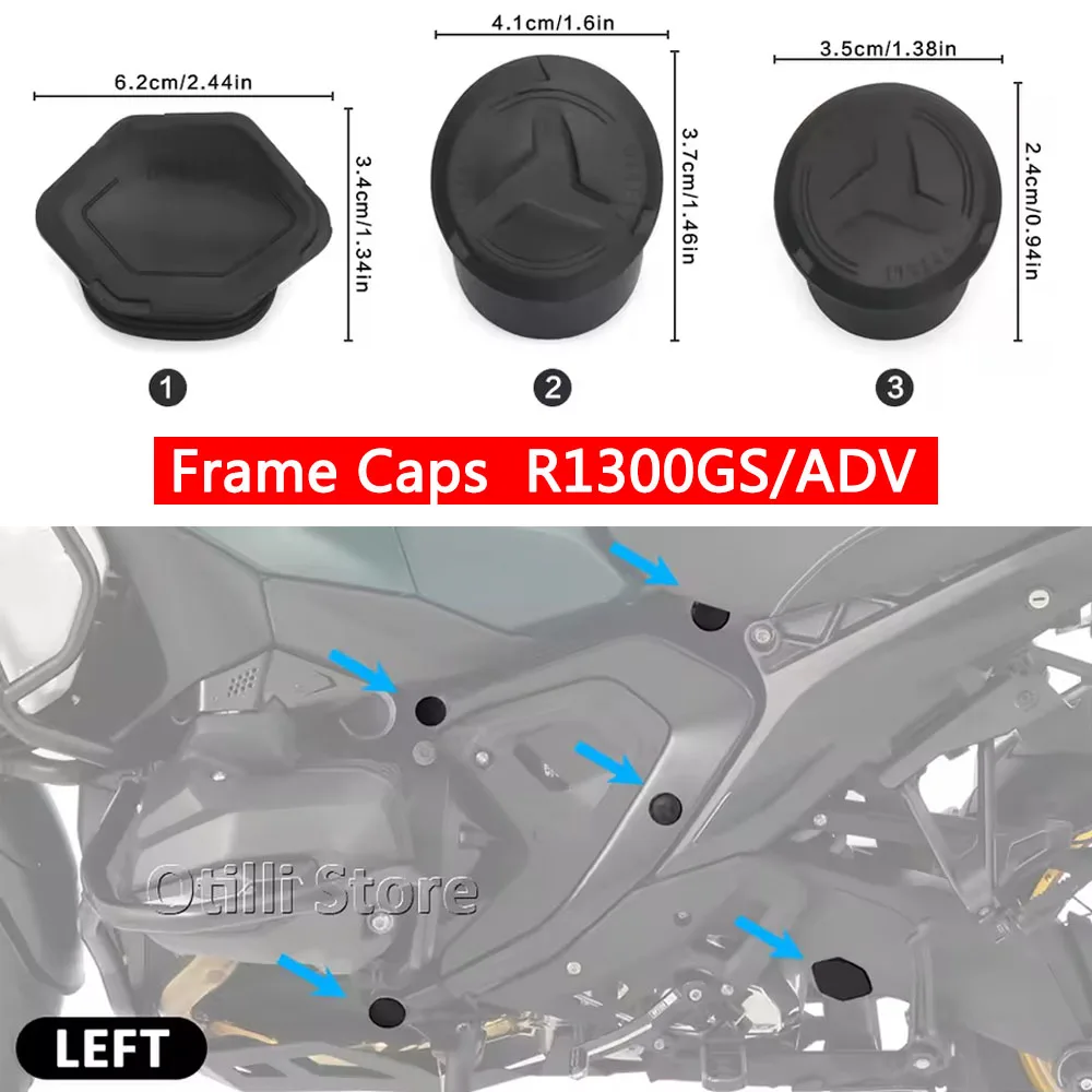 

Fit For BMW R 1300 GS 2023-2025 R1300GS Adventure R1300 GS ADV 2024 2025 New Frame Hole Cover Caps Plug Motorcycle Accessories