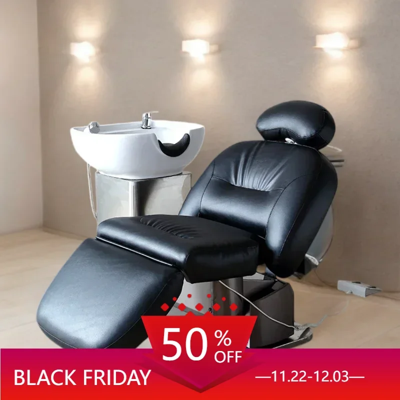 Shampoo Bed Wash Hair Salon Lavacabeza Chair Bowl Hairdresser Professional Reclining Barber Massage Salon Equipment Furniture