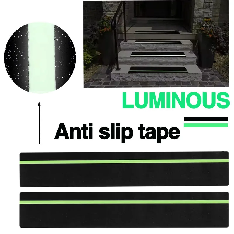 1/5/10 PCS Anti Slip Grip Tape With Glow in Dark Green Non Slip Traction Tape Abrasive Adhesive For Stairs Safety Tread Step