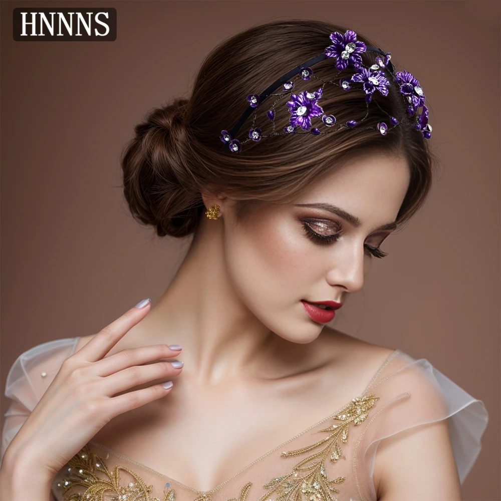 

TOPQUEEN French Style Bridal Weddings Headbands Handcrafted Hollow Alloy Flower Women's Elegant Banquet Hair Accessories YXA155