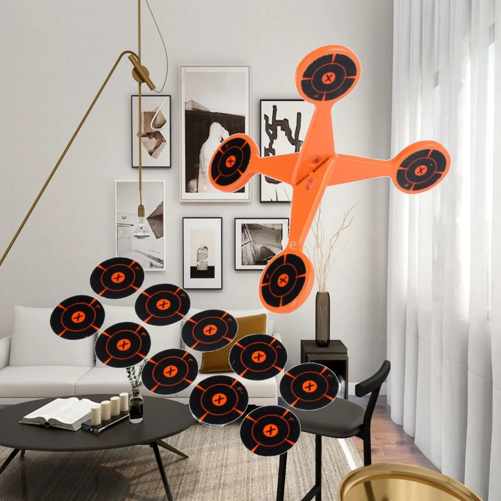 

Flip Roller Target Competitive Skill Building Alloy Steel Rolling Flip Target with Targets Papers