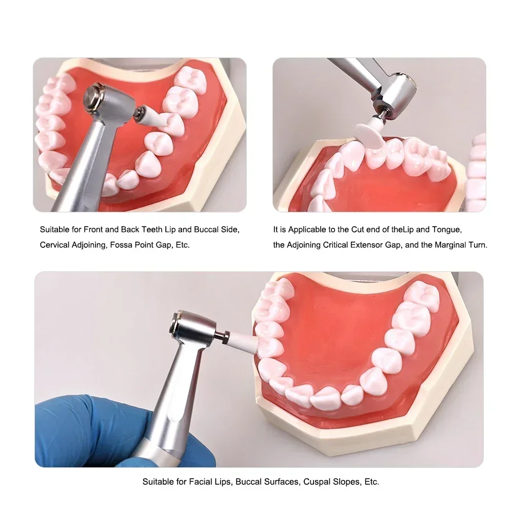 SYJH 25 قطعة/صندوق الأسنان سيليكون التشطيب تلميع رئيس كوب مركب مقلوب مخروط نقطة الملمع CA 2.35 مللي متر أدوات طب الأسنان