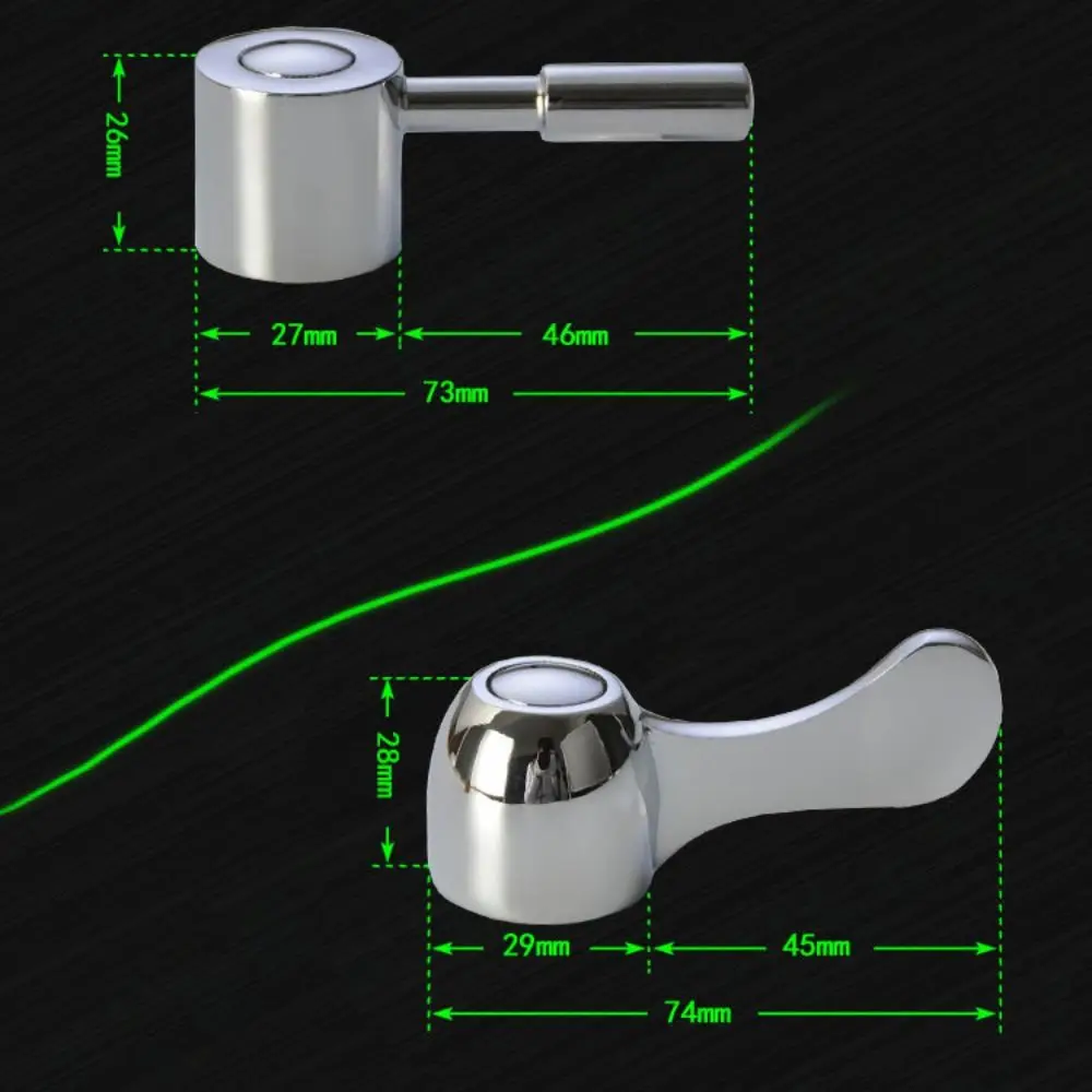 New Alloy Faucet Handle Universal Silver Quick Open Valve Faucet Switch Handle