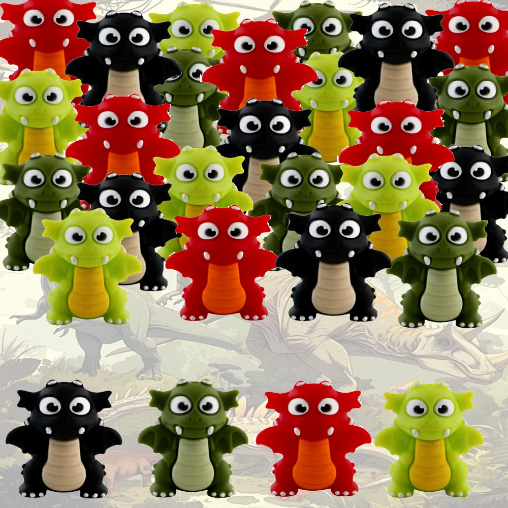 

20PCS unidades de contas de silicone cattle animal de desenho animado faça você mesmo jóias fazendo colar pulseiras acessórios