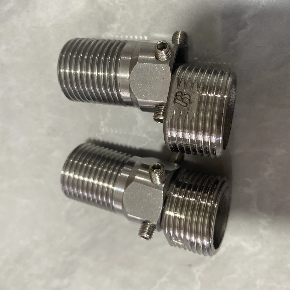 360 Degree Adjustable Adjustment Shower Faucet Adapter Stainless Steel Angled Curved Foot Wall Mounted Eccentric Screw Corner