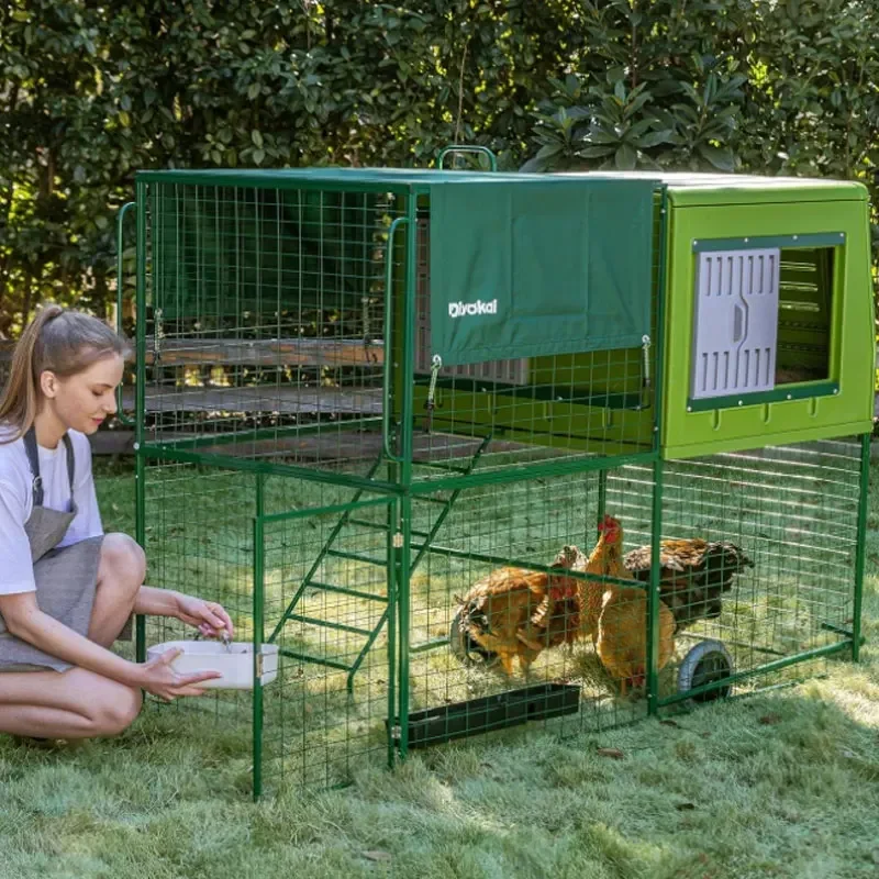 Small Outdoor Metal Movable Chicken Coop Laying Hens Chicken House for Sale Pet Cage