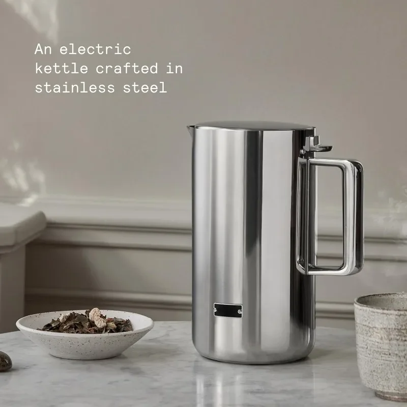 

POPULARStainless Steel Kettle - Perfect for Coffee and Tea Maker Enthusiasts,Double-Wall , LED Cool-Down Indicator, 1.2L (Steel)