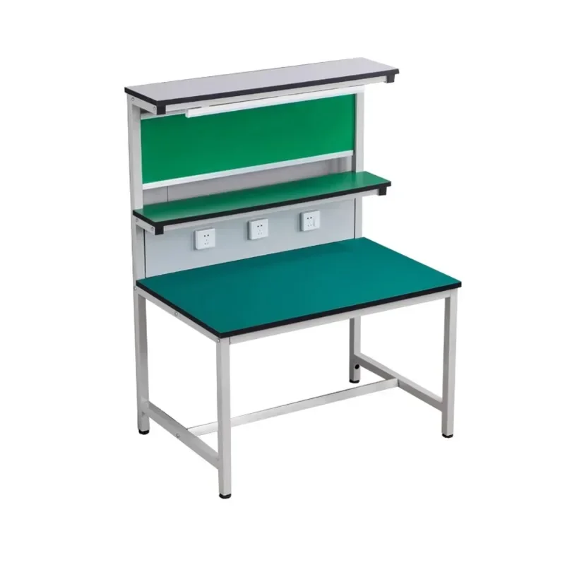 Anti static workbench with light, electronic computer, mobile phone maintenance table, factory workshop quality inspection