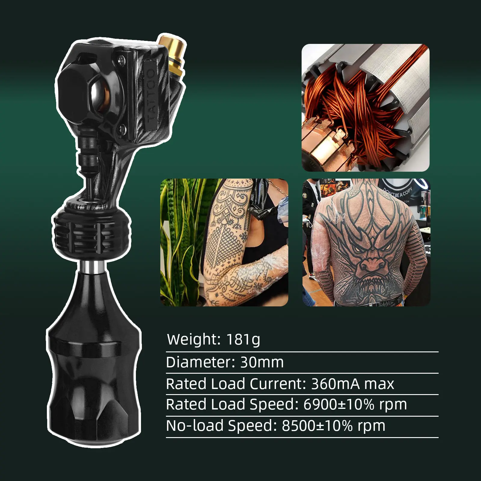 Tattoo Pen Rotary Machine Gun Profissional Tattoo Kit Grip Tubes Set Supply Tatto Cartridge Needle Motor Shader Permanent Makeup