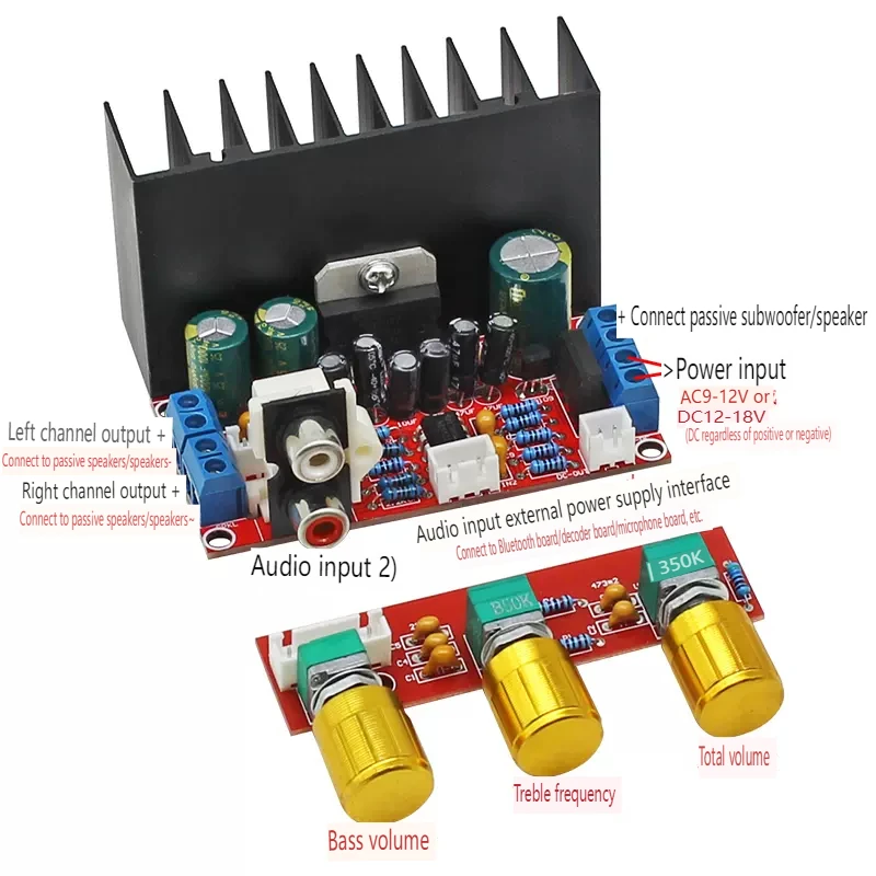 (1 pcs/lot)TDA7377 Ultra Low Bass Amplifier Board 2.1 Audio Amplifier Module 3-Channel Audio Amplification