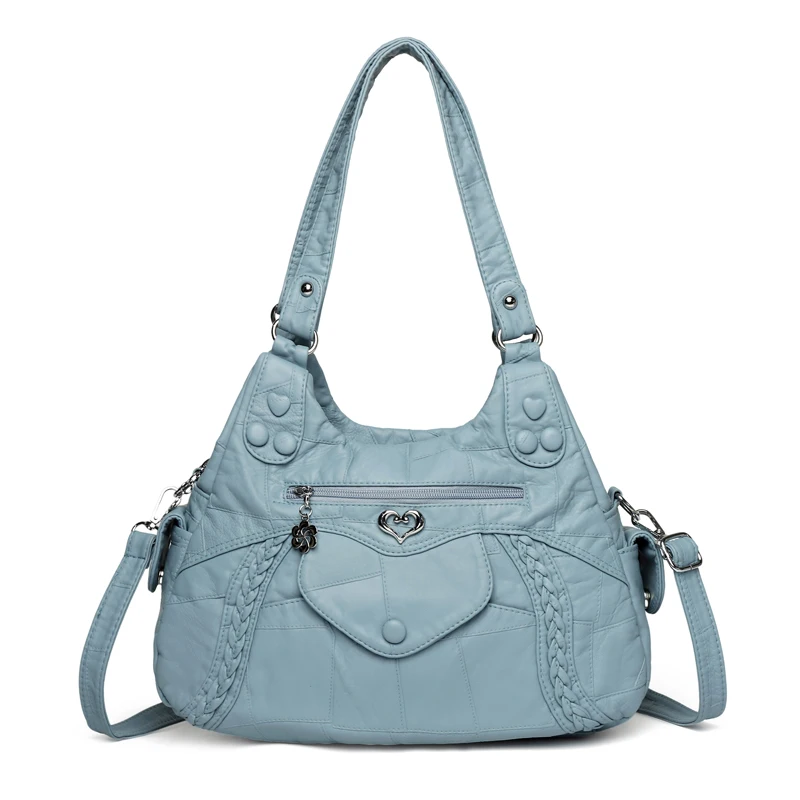 

2025 Women luxury handbags women bags designer Vintage Soft Leather Bags Fashion Satchel Motorcycle Bag Tote Bags messenger Sac