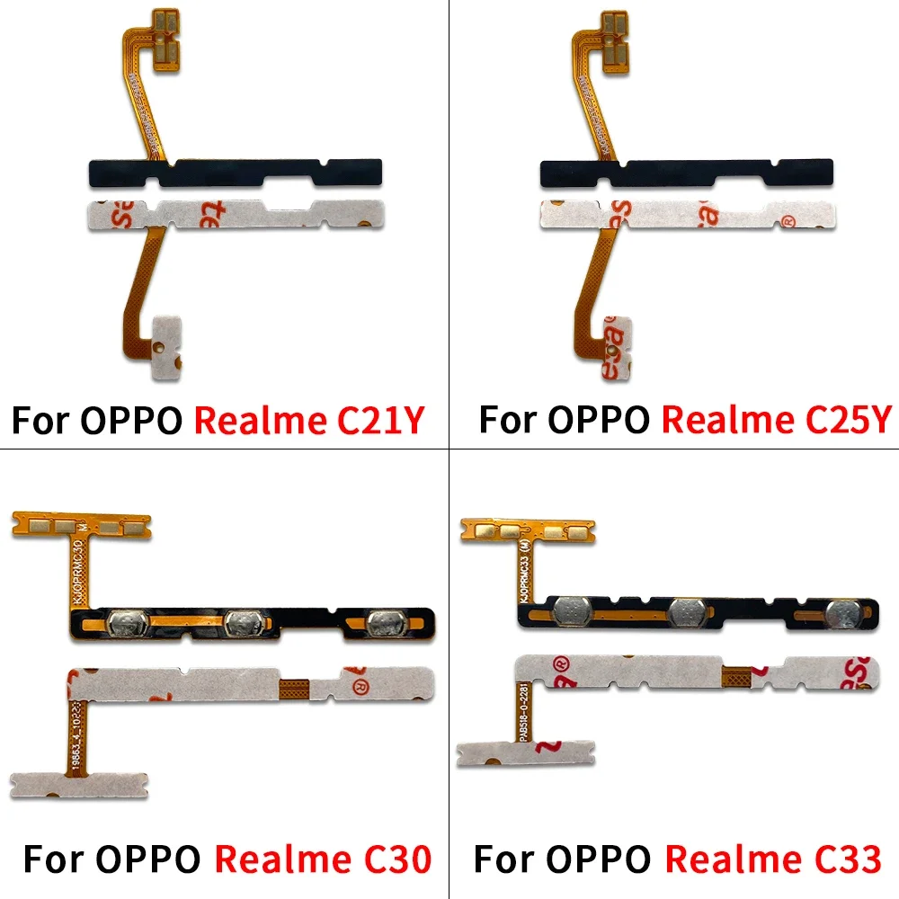 Power Button Volume Switch On Off Button Flex Cable For OPPO Realme 9 10 Pro C11 2020 2021 C12 C15 C17 C21Y C25 C25Y C30 C33 C25