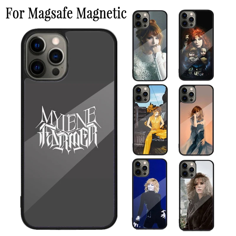 Mylene Farmer Magnetic Phone Case Coque For iPhone 16 15 14 Plus 13 12 Mini 11 Pro Max Magsafe Wireless Charging Cover