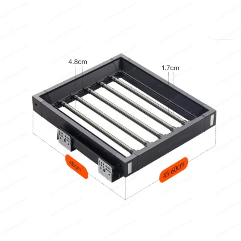 Invisible Retractable Damping Slide Rail Pull Out Pants Hanger Clothes Drying Rack For Balcony Above Washing Machine