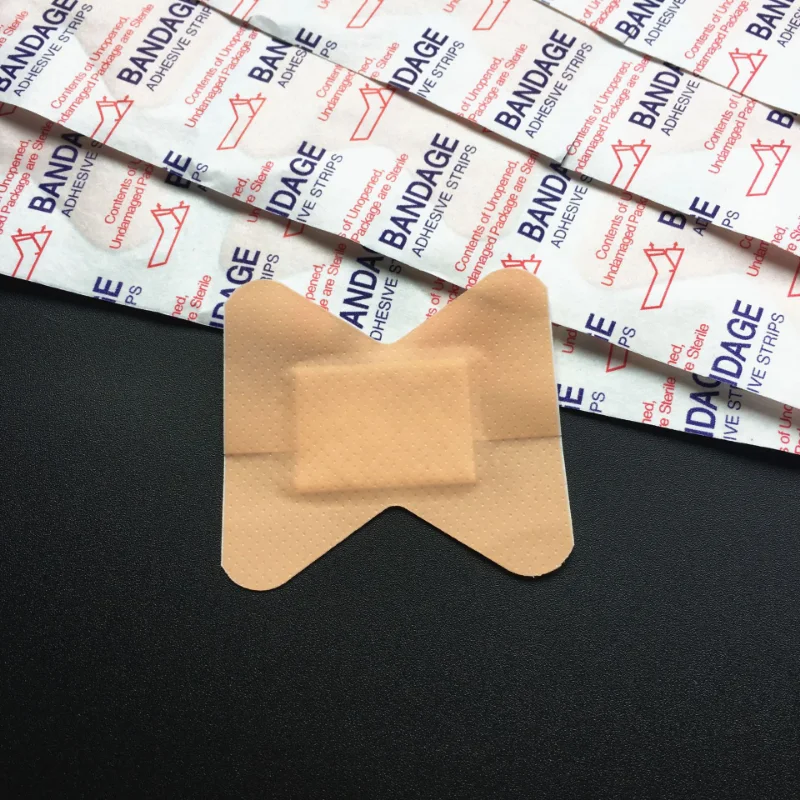 50pcs/set Fingertip Dressing Band Aid PE Skin Color Wound Protective Patch Plasters Outdoor Sports Travel Adhesive Bandages